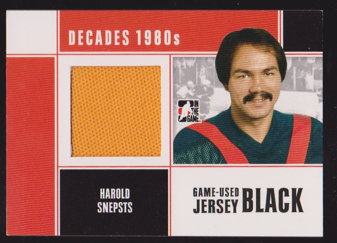 2010-11 ITG Decades 1980s Jerseys Black #M33 Harold Snepsts (image for) 2010-11 ITG Decades 1980s Jerseys Black #M33 Harold Snepsts
